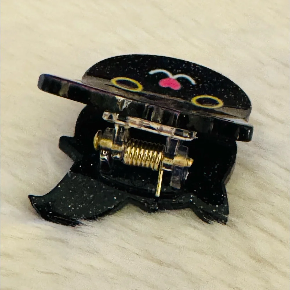 Hair Clip Black Cat Witch Hat for Kids